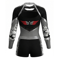 Nuevo Estilo de Uniformes de Porristas para Mujer, Negro Brillante, para Actuaciones de Halloween