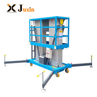 Plateforme élévatrice mobile électrique hydraulique verticale en aluminium à mât simple/double, réglable de 4 à 16 m, petite échelle de travail aérien