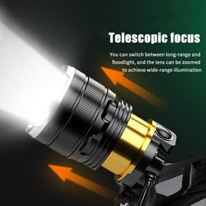 Bán buôn 2025 New High Power <span class=keywords><strong>LED</strong></span> Đèn pha <span class=keywords><strong>Zoomable</strong></span> nhôm Đèn pin đầu đèn cho Cắm Trại Đi Bộ Đường Dài xách tay & có thể sạc lại - Product Image 6