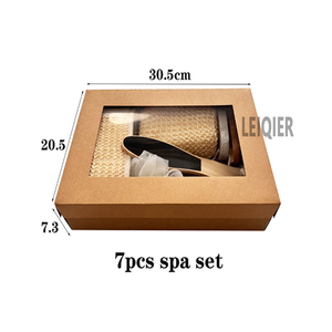 Ensemble de bain personnalisé avec logo : Gant de toilette, brosse de bain, brosse exfoliante pour les pieds, fleurs de bain en sisal, brosse de nettoyage, exfoliation – Coffret cadeau - Product Image 2