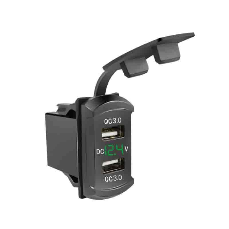 Car Mobile Phone Charger Switch Type Dual SUB Dual Fast