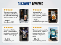 Kiosque d'affichage numérique portable pour extérieur, certifié IP65, compatible SDK, avec écran LCD, pour centres commerciaux et promotions d'événements de vente au détail
