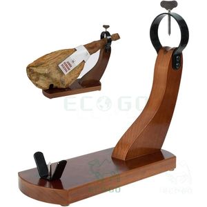 Soporte para Jamón con Almohadillas Antideslizantes - Soporte Original para Jamón Español, Jamón Italiano, Soporte Resistente para Cortar y Servir - Product Image 3