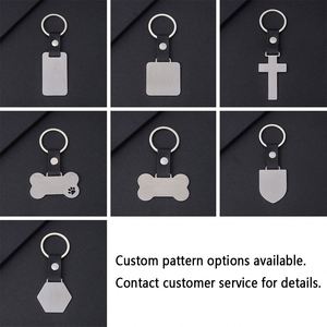 New Listing Custom Round Stainless Steel <b>Leather</b> <b>Keychains</b> Support Laser Marking - Product Image 6