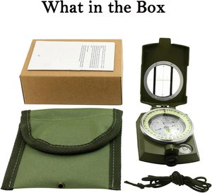 <span class=keywords><strong>Boussole</strong></span> multifonctionnelle en alliage d'aluminium pour l'extérieur avec mesureur de distance et pochette de transport, cordon pour la randonnée et l'alpinisme - Product Image 5