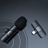 Système de microphone sans fil Lavalier professionnel miniature pour diffusion en direct sur TikTok, Facebook, YouTube, compatible avec les smartphones et iPhone