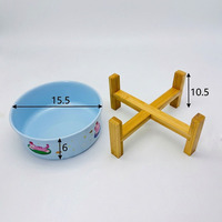 Gamelle surélevée pour chien de 15 pouces avec support, pliable, en métal, avec base en bambou, écologique, pour une utilisation en cuisine, pour chiens de grande et moyenne taille