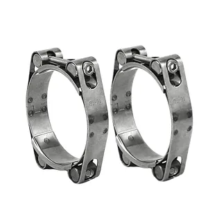 Stainless Steel T Bolt Type Strong Double bolt Hose Clamp