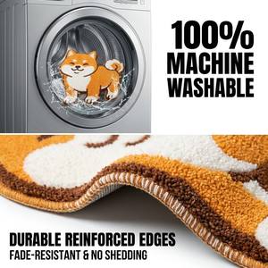 Alfombra Moderna y Resistente de <span class=keywords><strong>Shiba</strong></span> Inu, Antideslizante, Absorbente, de Microfibra, Apta para Mascotas, para Hogar, Hotel, Baño, Cadenas de Supermercados - Product Image 4