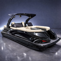 Bateau ponton de luxe en aluminium sur mesure de 22 pieds, certifié CE, pour sports nautiques et loisirs, 200 CV, fabricant