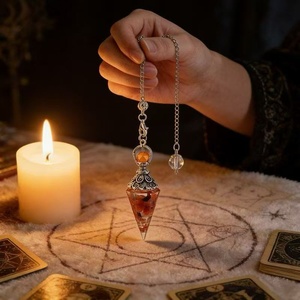 Pendente in Pietra di Cristallo Lucidato a Forma di Cono Esagonale per Guarigione dei 7 Chakra, Energia Reiki, Divinazione e Pratica Spirituale - Product Image 4