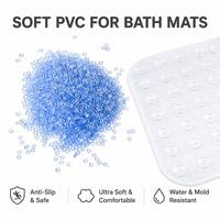Granulés de PVC souple pour tapis antidérapants transparents et tapis de salle de bain, composé de PVC flexible Shore A 30-90A pour matériaux de rembourrage