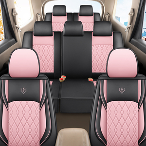 Housses <span class=keywords><strong>de</strong></span> siège <span class=keywords><strong>de</strong></span> voiture universelles en cuir PVC, ensemble complet pour voitures 7 places, compatibles avec BMW, Highlander, Previa, Odyssey - Product Image 4
