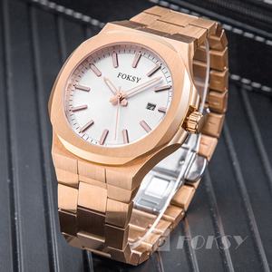 Montre-bracelet à quartz pour hommes de concepteur original de marque célèbre tout en acier inoxydable étanche à bracelet Bling de luxe - Product Image 4