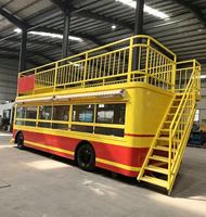 Camion de restauration de luxe à double étage, ensemble complet, vente en gros, pour thé aux perles, smoothies, desserts, crêpes et glaces