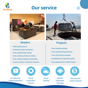 Baignoires à remous moulues sur mesure Baignoire de spa à hydromassage au design de luxe Baignoire à remous extérieure en acrylique pour 5 personnes avec 124 jets - Product Image 5