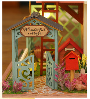 DIY Cottage ES002-A Région secrète de la jungle, modèle de paysage en bois fait main à assembler, ornement, cadeau d'anniversaire 28x21x27cm Couleur