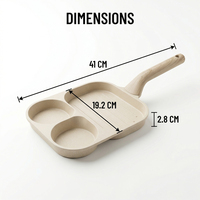 E-Top Factory, vente en gros, boîte d'emballage personnalisée avec logo, ustensiles de cuisine de luxe, poêle à œufs en aluminium moulé sous pression, antiadhésive, colorée