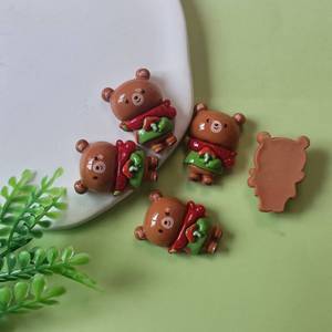 Kawaii Cartoon Animals Flatback Resin <strong>Figurines</strong> 100Pcs Lovely Fox Bear Rabbit <strong>Cat</strong> Slime Charms for Hair Clips Phone Case DIY - Product Image 3