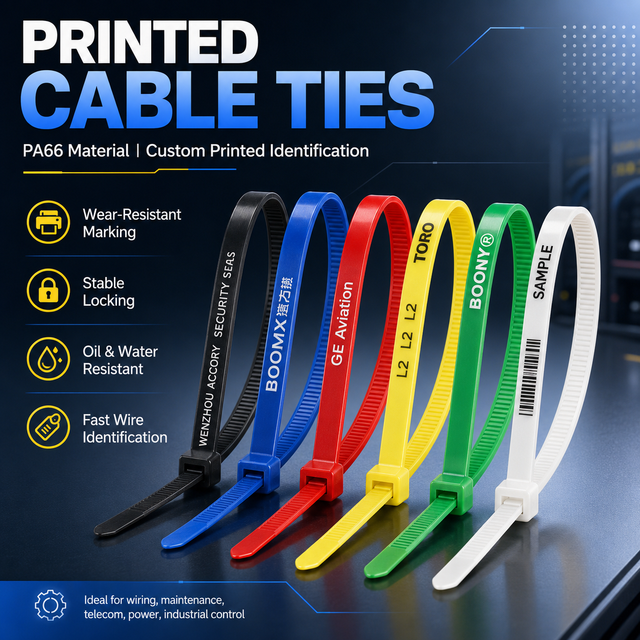PA66 Nylon Logistics Warehouse Identification  Write-on Label Laser Printing Fire Resistant Self-locking Printable Cable Ties