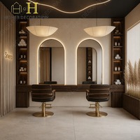 Station de Salon de Coiffure Personnalisée Tout-en-un : Conception Intérieure 3D, Aménagement Complet et Décoration de Magasin, Mobilier de Salon Personnalisé Complet