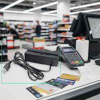 Lector de Tarjetas Magnéticas Externo USB Mini MSR100 de Effon con 3 Pistas, Compatible con POS y Control de Acceso VIP