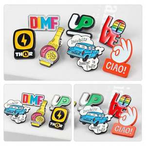Pins de Solapa Metálicos Personalizados al por Mayor Sin Pedido Mínimo, Insignias de Resina Epoxi con Logotipo, Pin de Esmalte Personalizado de Anime - Product Image 5