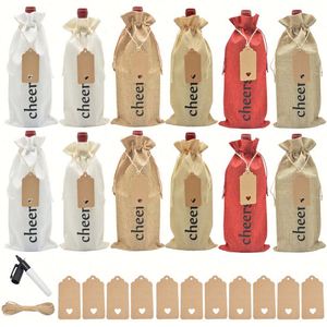 Vente en gros de housses de bouteilles de vin personnalisées pour le Nouvel An et Noël, décorations pour fêtes à domicile, fournies par Decoration Supplies - Product Image 6