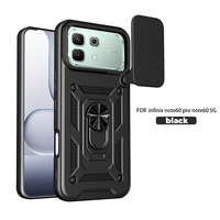 Coque de téléphone Lichicase antichoc avec béquille et fenêtre coulissante pour Infinix Note 60 Ultra, coque de protection