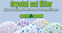 Litière pour chat en gel de silice bleu cristal en gros, contrôle des odeurs, haute absorption, fourniture d'usine