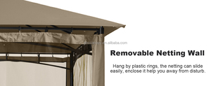 ABCCANOPY Gazebo à auvent extérieur Gazebo à double toit avec cadre en acier et <span class=keywords><strong>rideaux</strong></span> d'ombrage Gazebo à auvent extérieur - Product Image 2