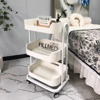 Chariot de rangement roulant moderne pour salon, écologique, durable, portable, pour la beauté, le spa, la coiffure, le tatouage, les cosmétiques, l'extérieur et la cuisine