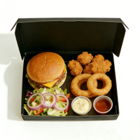 Boîte à compartiments jetable en papier kraft pour Biryani, Nasi, Poulet Frit, Salade de Fruits, Snack, Riz Frit, Emballage Bento