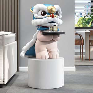 2023 recién llegados nuevas esculturas de León de bandeja para sala de estar gran oferta decoración del hogar esculturas de fibra de vidrio de resina - Product Image 3