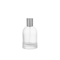 Vente en gros Bouteille de parfum de luxe 50 ml 100 ml Flacons vaporisateur de parfum vides à bouchon argenté transparent