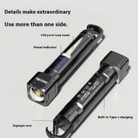 Lampe torche LED mini WARSUN W8000, super lumineuse, 1000 lumens, corps en ABS, recharge USB, longue portée, portable pour l'extérieur
