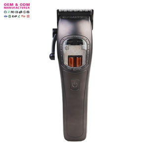 도매 전문가용 전동 이발기 LED 디스플레이 커스텀 로고 스테인리스 스틸 날 USB 전원 OEM 공장 직송 - Product Image 1