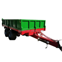Nouvelle remorque agricole hydraulique basculante de 1,5t à 10t, entraînée par prise de force (PTO), pour tracteur, mini-remorque agricole de 2 à 8 tonnes avec composant de pneu central