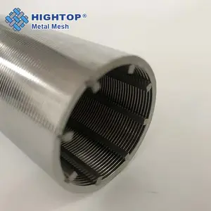 Tambor de cilindro de acero inoxidable, tamiz de curva, malla de filtro de pantalla de alambre de cuña