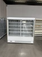 Vitrine réfrigérée à rideau d'air refroidi par air, haute visibilité, petite taille, pour magasin de proximité