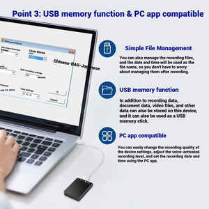 Máy ghi âm giọng nói siêu nhỏ qzt, ghi âm liên tục 16GB, 30h, MP3, giảm tiếng ồn, nhẹ, mini, sạc 1h - Product Image 5