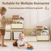 Banc bibliothèque pour enfants, bibliothèque d'angle, organisateur de rangement pour tout-petits, bibliothèque pour enfants avec tiroir pour chambre à coucher, crèche