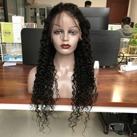 Perruques en cheveux humains pré-épilées en dentelle frontale, densité 210, perruque complète en dentelle avec cheveux de bébé, perruque HD en dentelle ondulée et effet mouillé, vente en gros