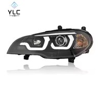 Actualización de Faros Delanteros con Luz de Señalización H1 para BMW X5 E70, Faros Delanteros 2007-2013, Faros Halógenos y Xenón