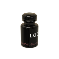 OEM ODM décalcomanie logo traditionnel comptoir en céramique stockage noir flacon de médicaments gallipot porcelaine pharmacie apothicaire pots de réactifs