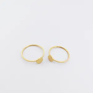 Round Gold Ring Jewelry Vendors Ring Stainless Steel Ring Wholesale Oro Laminado 18k Anillos Bisuteria De Acero Por Mayor