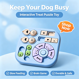 Jouet distributeur de friandises interactif pour chien, type labyrinthe, en plastique, anti-étouffement, antidérapant, durable, bol à alimentation lente pour soulager l'ennui - Product Image 6