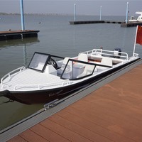 Perahu Patroli Penyelamatan Wisata Memancing Berbahan Aluminium Alloy Dilas dengan Motor 200HP Desain Kapal Pesiar Mewah Buatan Cina