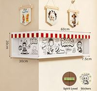En stock Étagère murale de présentation pour figurines, design auvent, anti-poussière, pour jouets blind box, décoration murale de collection pour la maison