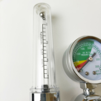 Portable OEM hôpital médical haute pression jauge bouteille de gaz respiration oxygène débitmètre régulateur avec bouteille d'humidificateur
